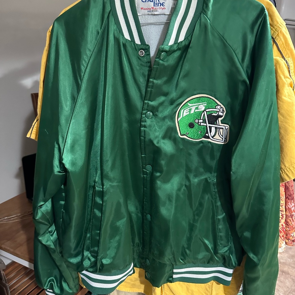 Chalk Line Green Satin Bomber Jacket